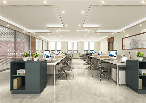 同心绿地办公室装修设计案例_同心办公室装修公司